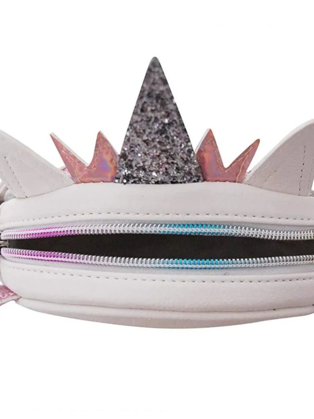 White Pink Miss Gwen Unicorn Sparkle Sequin Accent Crossbody Handbag NWT NEW - Picture 5 of 6